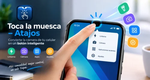 App Toca la Muesca para iPhone con atajos y accesos rápidos desde la Dynamic Island.